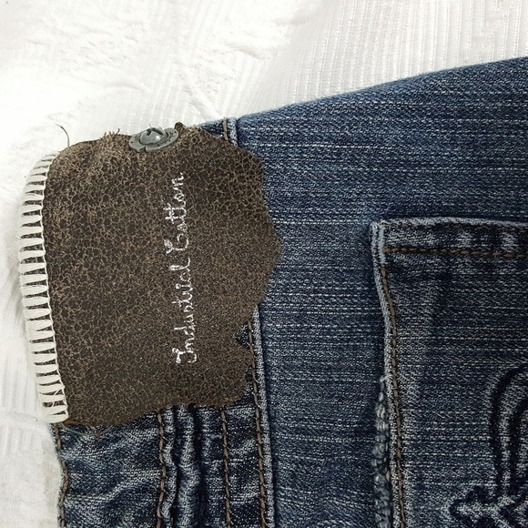 Industrial Cotton Jean Skirt Raw Hem/Unhemmed Sz 7 - Picture 4 of 8